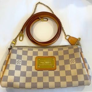 Louis Vuitton Eva crossbody/clutch bag. Damier azur